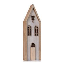 DOMČEK SRDIEČKO BIE/NAT DREVO 29,5*9*3CM - FLORASYSTEM