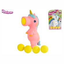 Unicorn strieľací s loptičkami 16cm - FLORASYSTEM