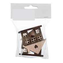 DOMČEK FLÍS V SÁČKU ŠEDÉ S/2 7,5x4x12,5CM - FLORASYSTEM