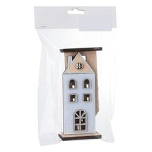 DOMČEK NA PODSTAVCI V SÁČKU BL. SIVÝ PLSŤ 15X6 CM S/2 - FLORASYSTEM