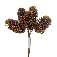 ZÁPICH ŠIŠKY HNE/ZLATÉ GLITER /6 13CM - FLORASYSTEM