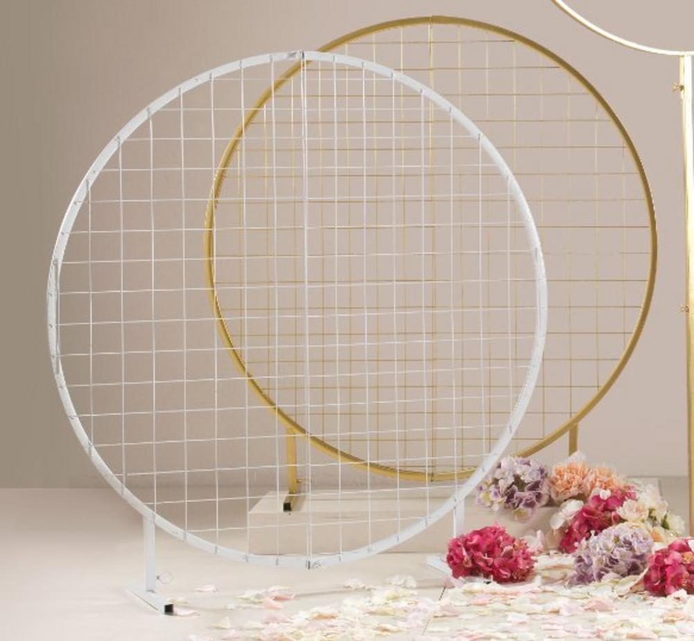 Biely kruh s mriežkou priemer 120 cm