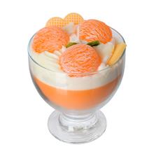 SVIEČKA DEZERT POHÁR ORANŽ POMARANČ 13x11cm - FLORASYSTEM