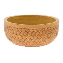 Obal misa Lucy v svetlohnedej farbe, mrazuvzdorný, priemer 30 cm, výška 12 cm.