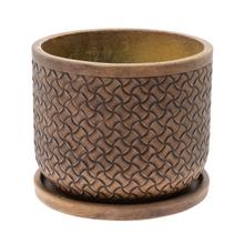 J91 KVETINÁČ + MISKA CHOCOLATE HNEDÁ 24H19,6CM S - FLORASYSTEM