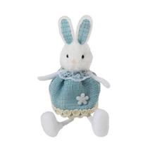 Modrá látková zajačica sediaca 18 cm.