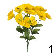 Umelé kvety sirôtka v mixe žltej a fialovej farby.