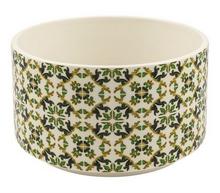 OBAL zelený vzor MISKA MAJOLIKA v.14,5cm/pr.23cm /ML-19 - FLORASYSTEM