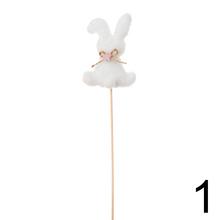 Zápich zajac mix biely a béžový, 30 cm