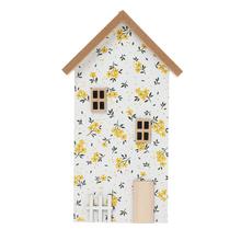 DOM VZOR KVETY DREVO 12,5x3x22,5CM BIELY - FLORASYSTEM