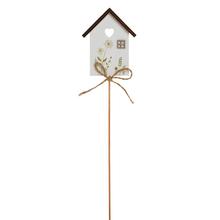 ZÁPICH DOMČEK DREVO 7*8+24CM BIELY - FLORASYSTEM