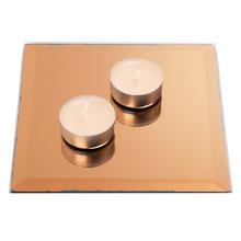 PODLOŽKA medená/zrkad./sklo 15x15cm SPECCHIO-ORO.-150X150 - FLORASYSTEM
