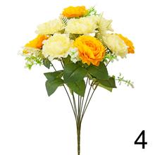 Kytica umelých ruží v mixe farieb, 44 cm.