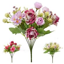 KYTICA RUŽA, DROB. KVETY,ZELEŇ MIX/3F 29CM  - FLORASYSTEM