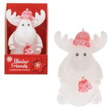 Figúrka zimných priateľov, ručne vyrobená sviečka.