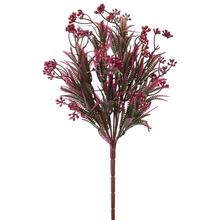 ZELEŇ DROB.KVIETKY ZELENO-FIALOVÁ METAL 37cm - FLORASYSTEM