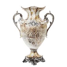 VÁZA VINTAGE POLYREZ. ČIERNA 20*47CM - FLORASYSTEM