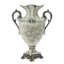 VÁZA VINTAGE POLYREZ. ZELENÁ 20*47CM - FLORASYSTEM