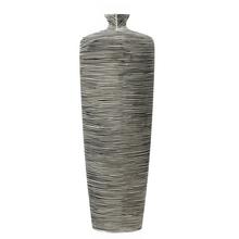 Váza polyrez bielo-čierna s pruhovaným vzorom.