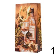 Darčeková taška na dve vína s dekoratívnym dizajnom.