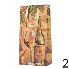 Darčeková taška na dve vína s dekoratívnym dizajnom.