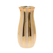 VÁZA NA SUCHÉ ARANŽ.KERAM. VZOR ZLATÁ 11.5x11.5x24,5CM - FLORASYSTEM