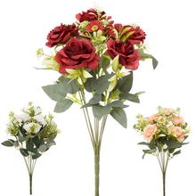 KYTICA RUŽA, DROB.KVETY, ZELEŇ MIX/3F 41CM - FLORASYSTEM