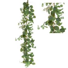 GIRLANDA EUCALYPTUS POPOULUS,CINER, BOBULE 150CM - FLORASYSTEM