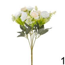 Kytica umelých ruží a zelene v mixe, 35 cm.