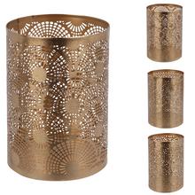 SVIETNIK na čaj svieč zlatý 18cm 3ASS//A67101260 - FLORASYSTEM