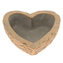 OBAL SRDCE CEMENT BLEDO-SIVO-ZLATÉ 20CM - FLORASYSTEM