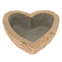 OBAL SRDCE CEMENT BLEDO-SIVO-ZLATÉ 23CM - FLORASYSTEM