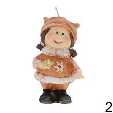 Figúrka chlapca a dievčaťa s vianočným motívom, 11 cm vysoká.