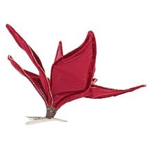 Umelá vianočná ruža bordová na štipci.