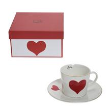 super cena! ŠÁLKA s podšálkou 200ml srdce - FLORASYSTEM