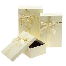 DARČEKOVÁ KRABIČKA OBDĹŽNIK MAŠĽA S/3 19x12x6,5-23x16x9,5CM ŽLTÁ - FLORASYSTEM