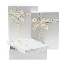 DARČEKOVÁ KRABIČKA OBDĹŽNIK MAŠĽA S/3 23x17x6,5-29x21x9,5CM BIELA - FLORASYSTEM