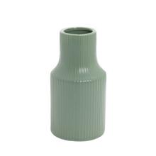 VÁZA PRUHY KERAMIKA 9,8x18,5CM ZELENÁ - FLORASYSTEM