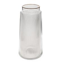 VÁZA SKLO ČIERNA D14H28CM - FLORASYSTEM