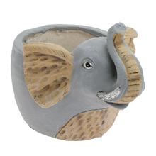 Obal v tvare slona, šedý s hnedými detailmi.