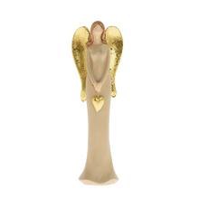 ANJEL BÉŽ/ZLA SRDCE POLY 5,5*3,5*16,5CM - FLORASYSTEM