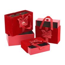 DARČEKOVÁ KRABIČKA NA KVETY S/3 22.5x16x9.5 /20x14x7.5/17.5x12x5.5CM ČERVENÁ - FLORASYSTEM