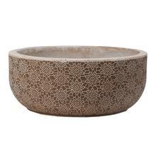 Obal misa Jasmin šedo-hnedá s kvetinovým vzorom.