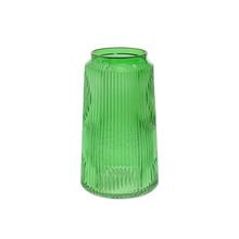 VÁZA SKLO ZELENÁ  D13H24CM - FLORASYSTEM