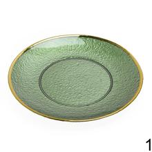 Miešané sklenené taniere s okrajom, priemer 27 cm.