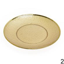 Miešané sklenené taniere s okrajom, priemer 27 cm.