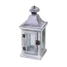 194FL/S LAMPÁŠ DREVO/KOV-S SIVÝ 11X11X25CM - FLORASYSTEM
