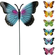 Zápich deko záhr motýľ v rôznych farbách.