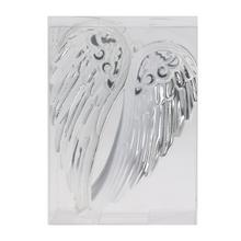 Plastové krídla v striebornej farbe, sada 4 kusy, 14,6 cm.