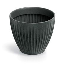 TLRO40 OBAL LATIA ROUND ČIERNY GRANIT 40XV33CM - FLORASYSTEM